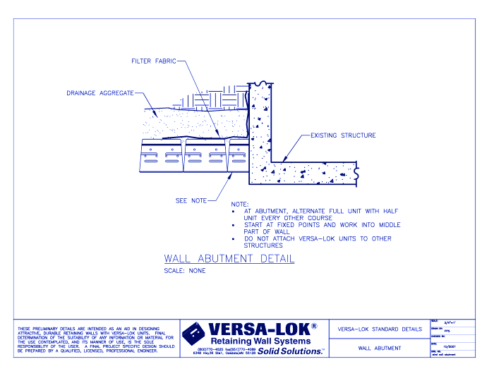 Wall Abutment Detail