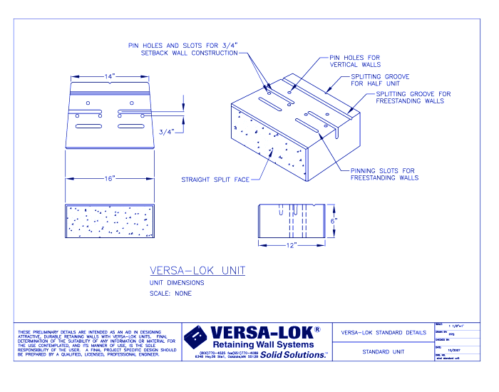 Standard Unit Detail