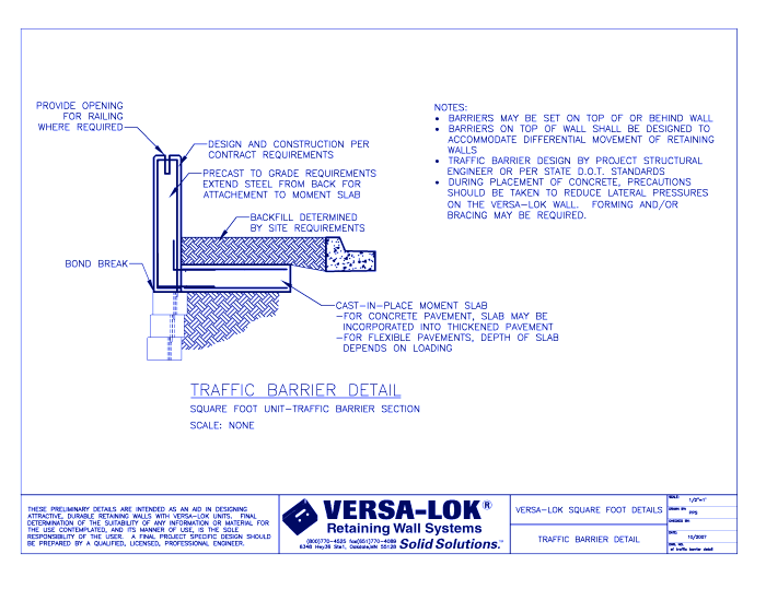 Traffic Barrier Detail
