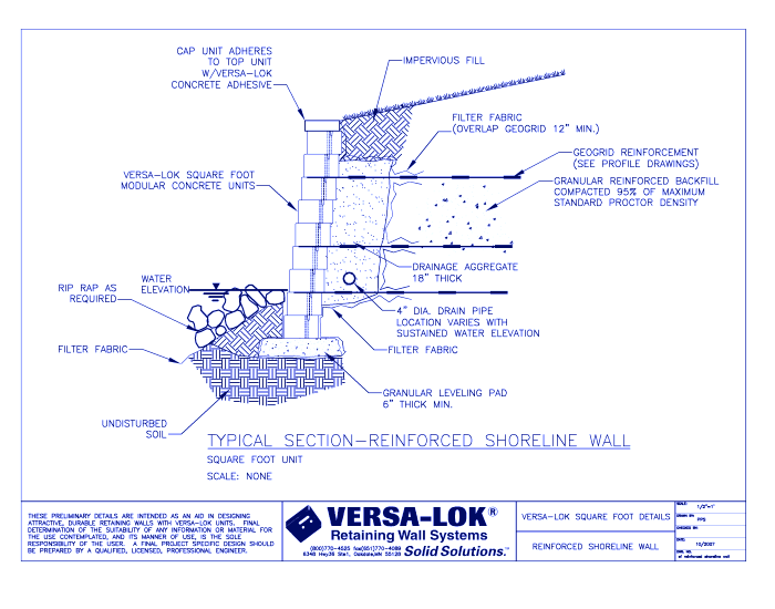 Reinforced Shoreline Wall