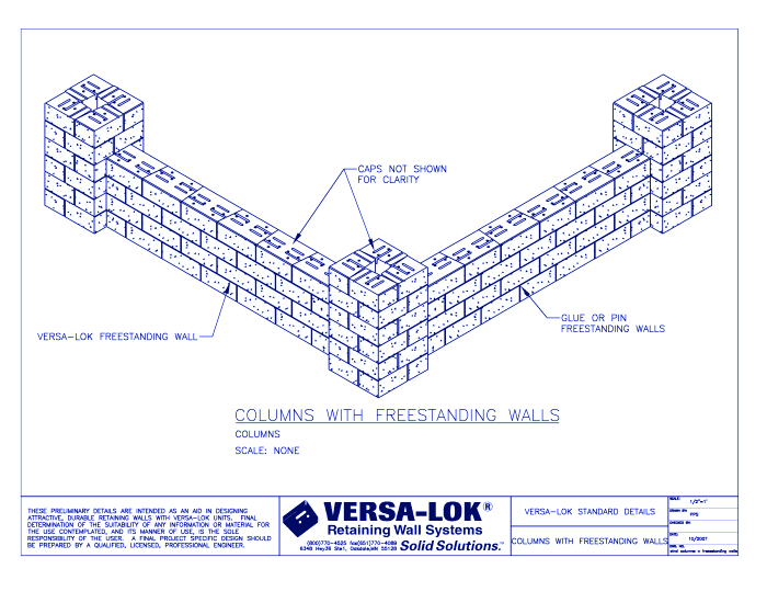 Columns with Freestanding Walls
