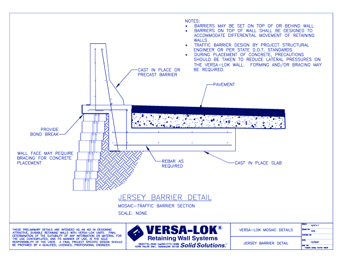 Jersey Barrier Detail
