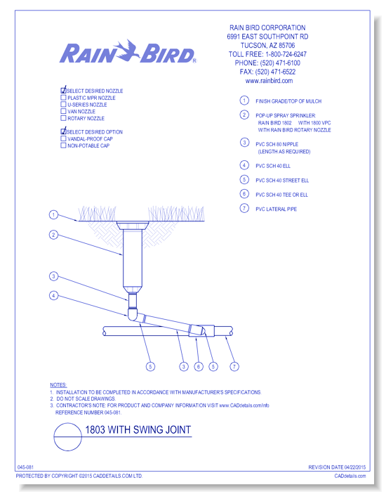1803 with Swing Joint