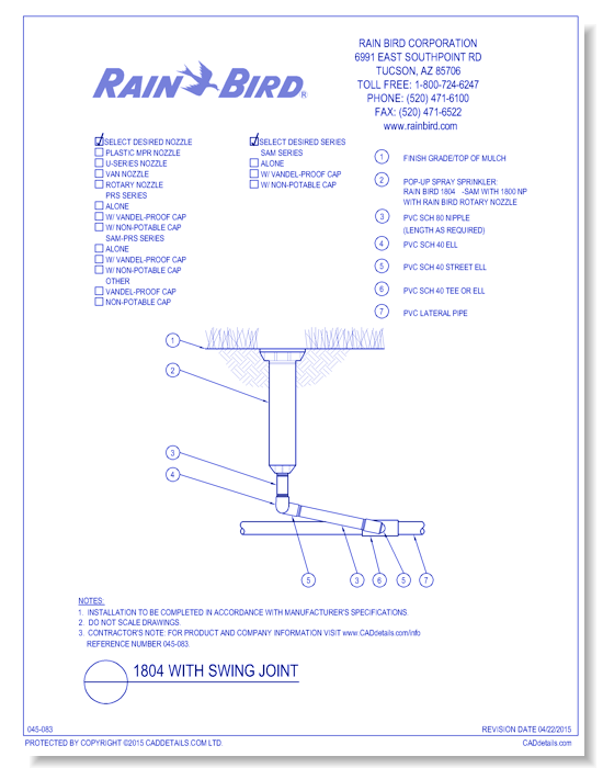 1804 with Swing Joint