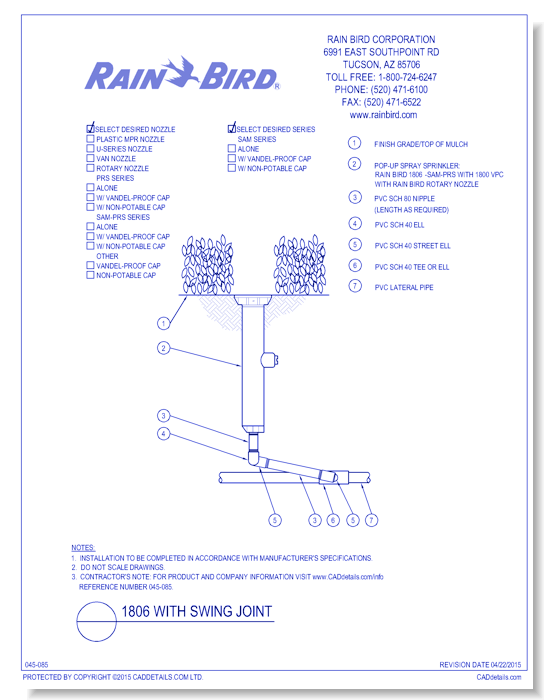 1806 with Swing Joint
