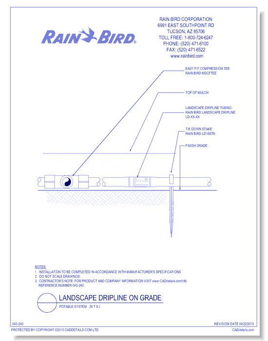 Landscape Dripline on Grade