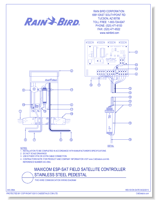 ESP-SAT Satellite, SS Pedestal, 2-Wire Secondary Communication 1 of 2