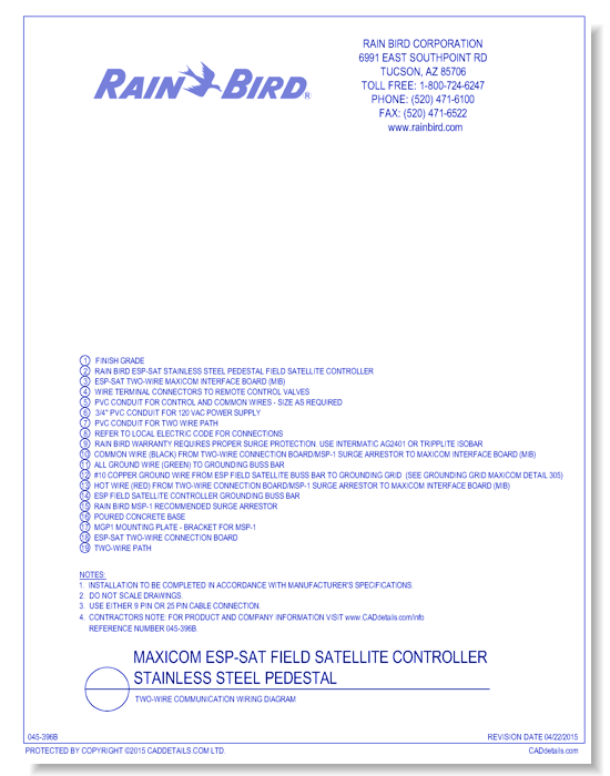 ESP-SAT Satellite, SS Pedestal, 2-Wire Secondary Communication 2 of 2