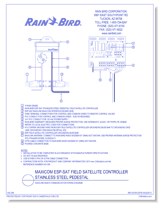ESP-SAT Satellite, SS Pedestal, Link Secondary Communication