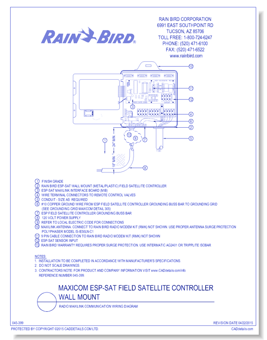 ESP-SAT Satellite, Wall-Mount, Link Secondary Communication