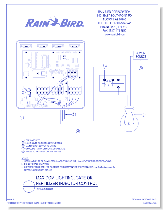 Non-Irrigation Equipment Control