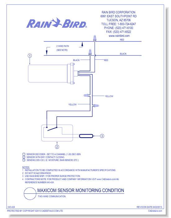 Sensor Input, 2-Wire Secondary Communication