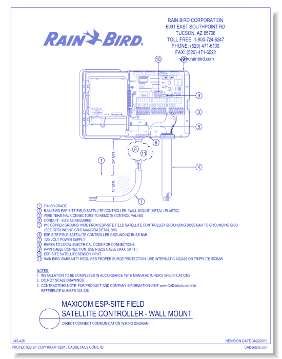 ESP-SITE Satellite, Wall-Mount, Direct-Connect Primary Communication