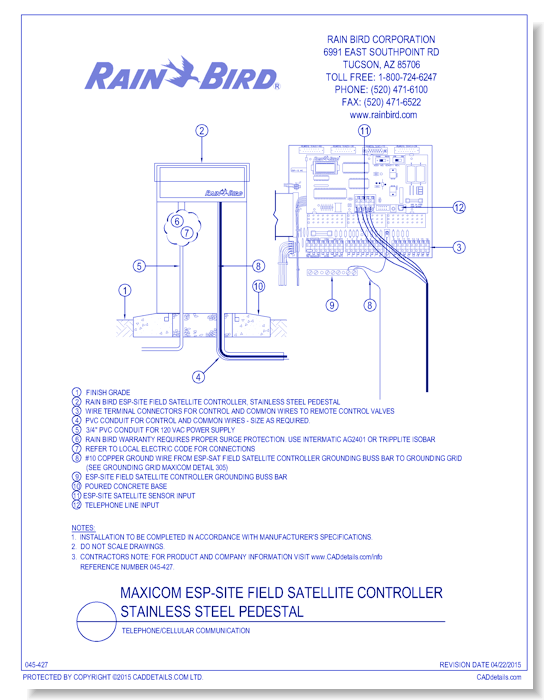ESP-SITE Satellite, SS Pedestal, Phone Primary Communication