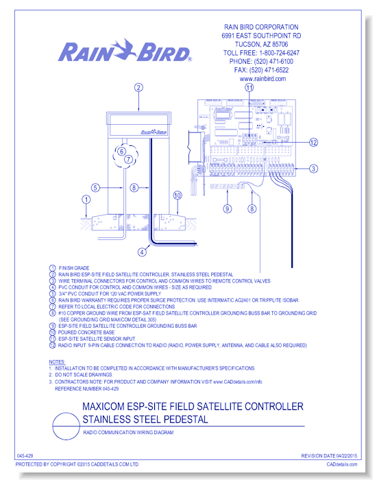 ESP-SITE Satellite, SS Pedestal, Radio Primary Communication