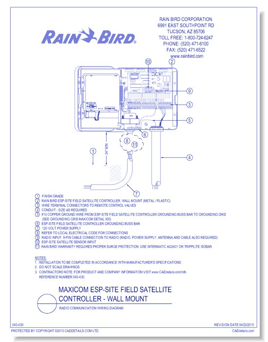 ESP-SITE Satellite, Wall-Mount, Radio Primary Communication