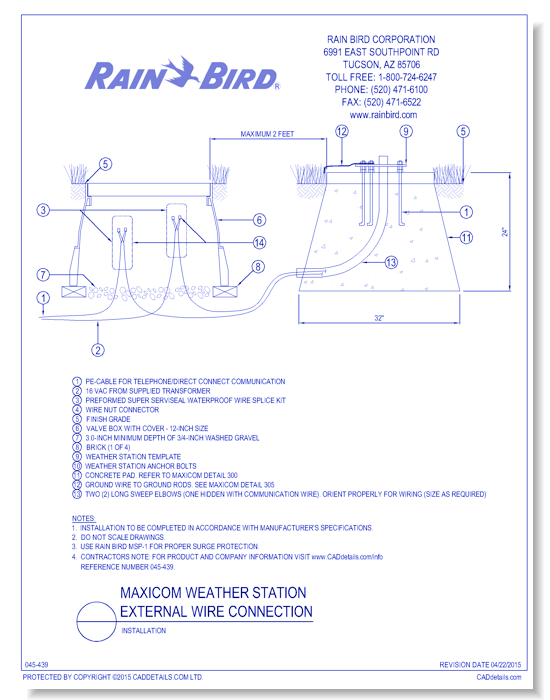 WS-PRO2 Weather Station Wiring – Valve Box