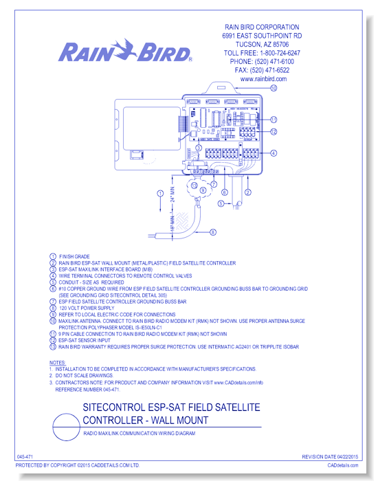 ESP-SAT Wall Mount - Link Radio Communication