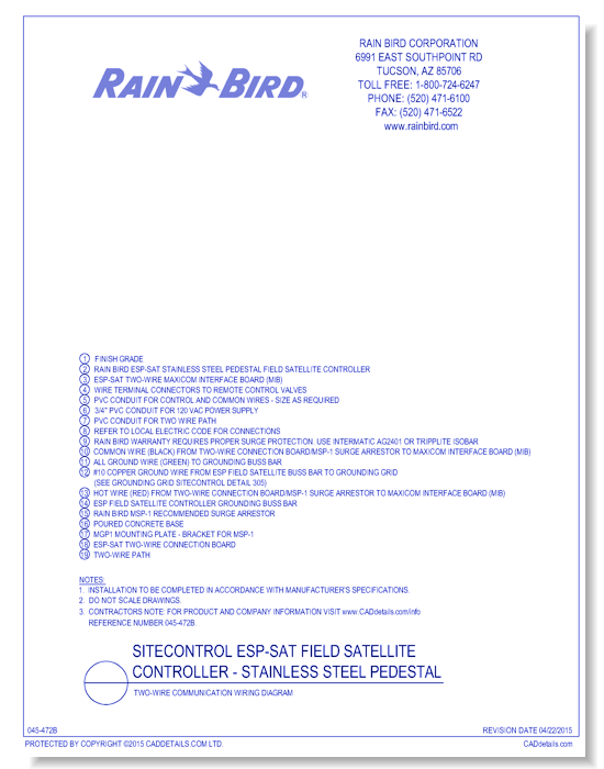 ESP-SAT Stainless Steel Pedestal - Two-Wire Communication 2 of 2