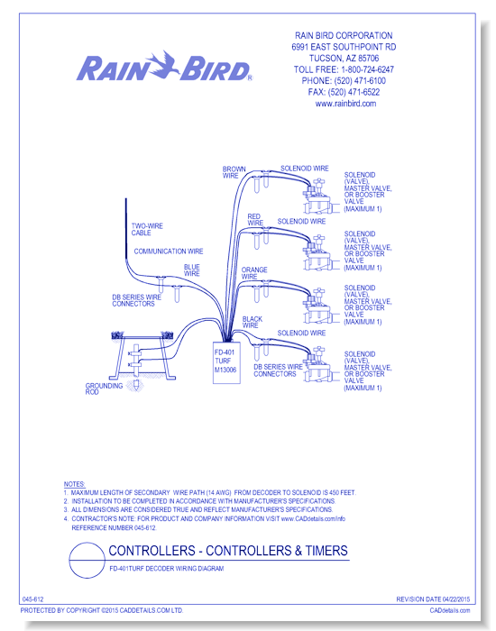 FD-401TURF Decoder Wiring Diagram