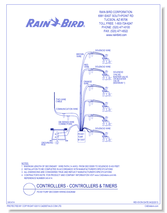 FD-601TURF Decoder Wiring Diagram