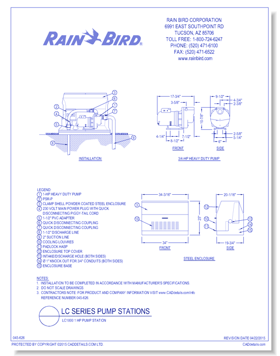 LC1000 1 HP Pump Station