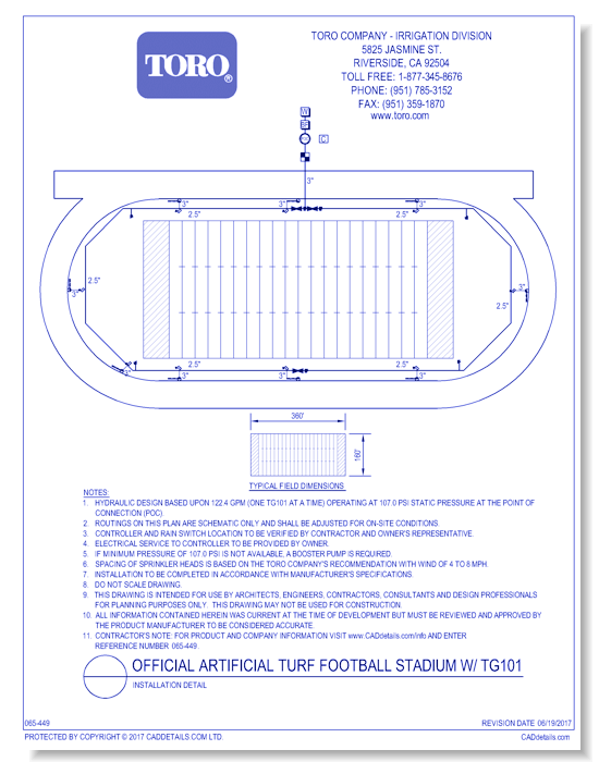 Artificial Grass Football Field - with Track - TG101 - Installation Detail