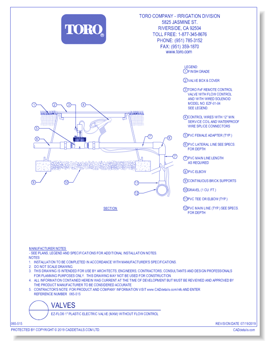 EZ-Flo® 1" Plastic Electric Valve (MxM) Without Flow Control