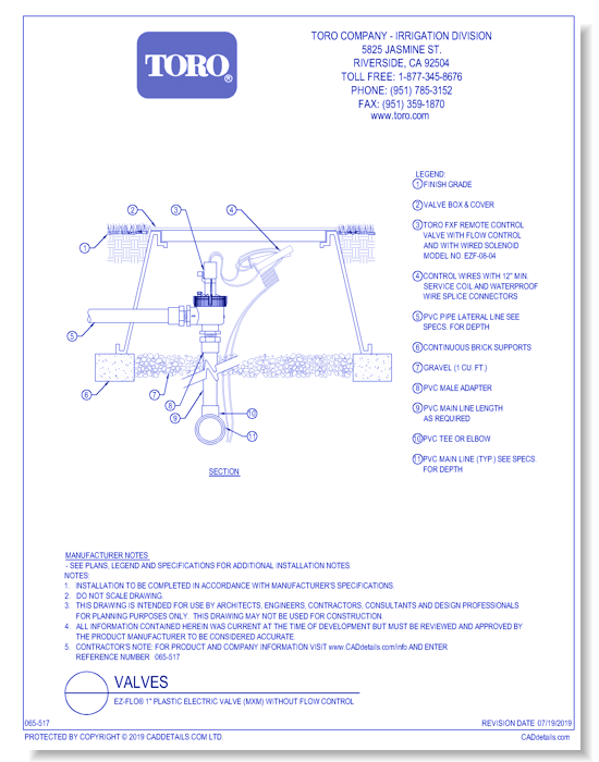 EZ-Flo® 1" Plastic Electric Valve (MxM) Without Flow Control