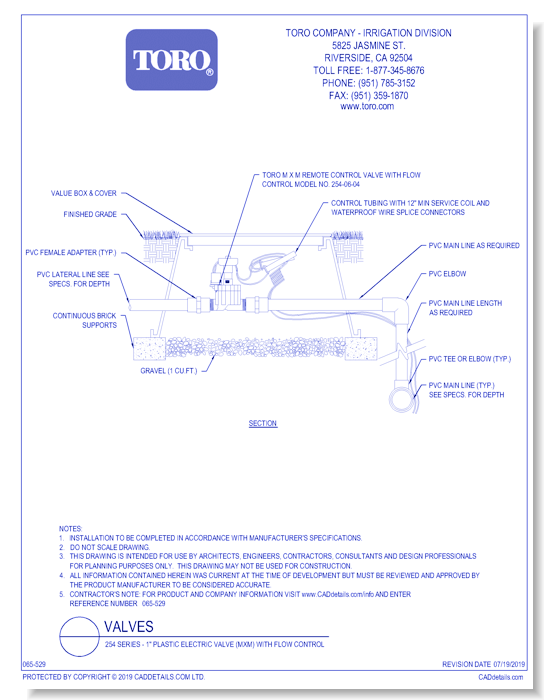 254 Series - 1" Plastic Electric Valve (MxM) With Flow Control