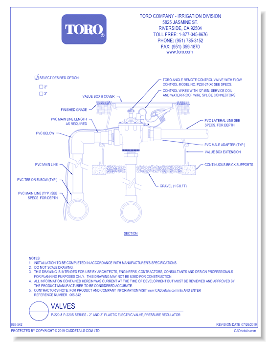 P-220 & P-220S Series - 2" and 3" Plastic Electric Valve, Pressure Regulator