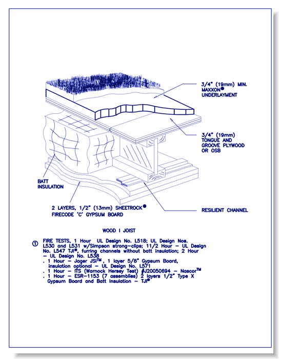 Fire Ratings/Detail Drawings - Wood I Joist