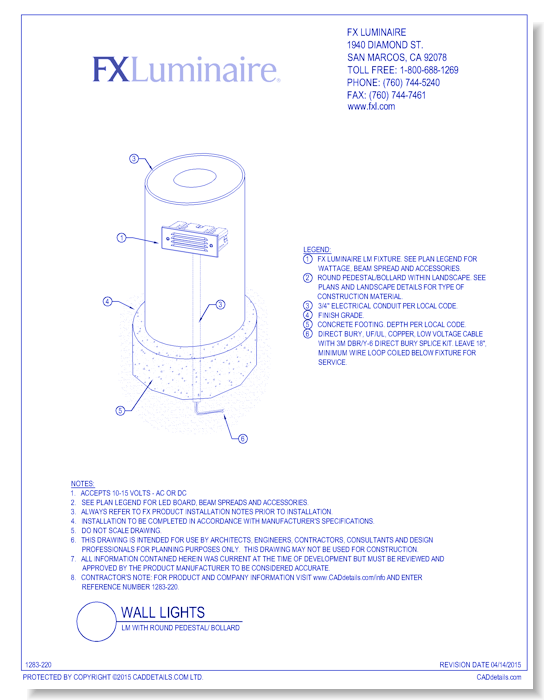 LM with Round Pedestal/ Bollard
