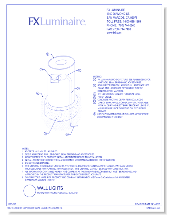 MO-SQ with Round Pedestal/ Bollard