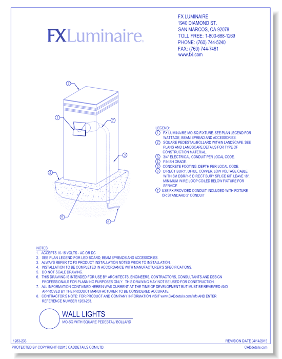 MO-SQ with Square Pedestal/ Bollard