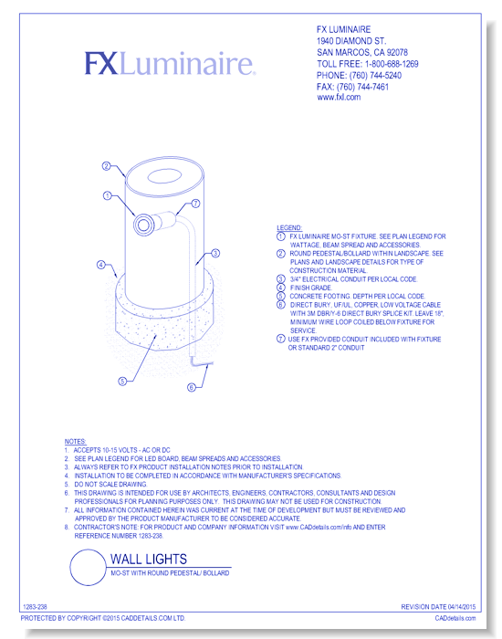 MO-ST with Round Pedestal/ Bollard