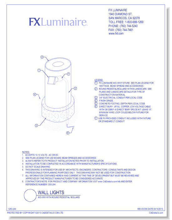 MO-WW with Round Pedestal/ Bollard