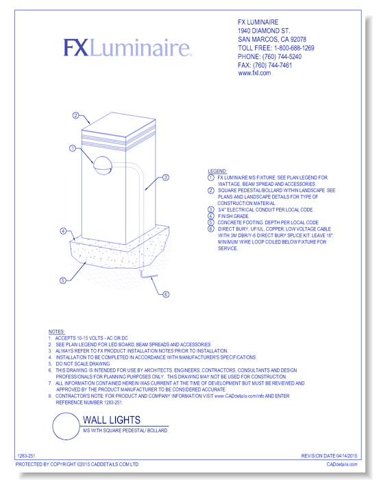 MS with Square Pedestal/ Bollard