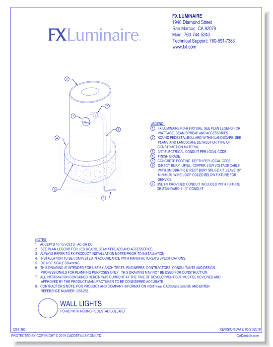 PO-RD with Round Pedestal/ Bollard