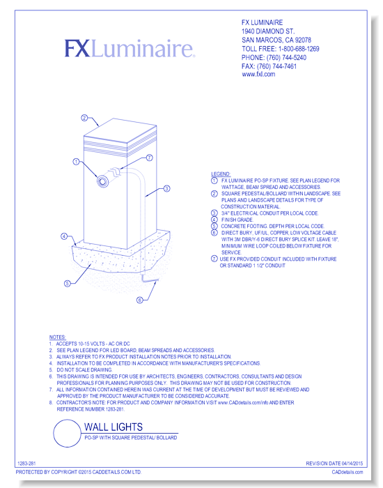 PO-SP withSquare Pedestal/ Bollard