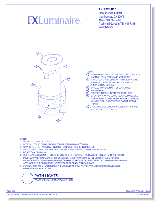 PO-WW with Round Pedestal/ Bollard