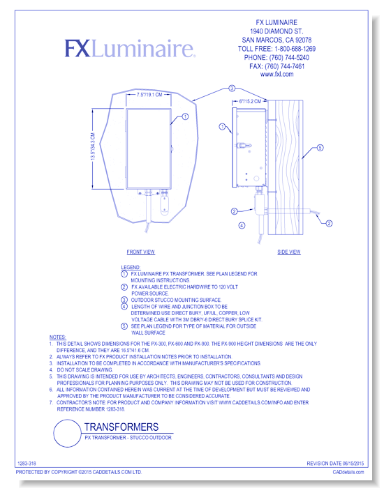 PX Transformer - Stucco Outdoor 