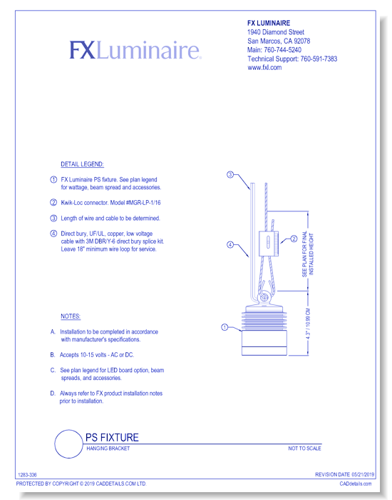 PS with Hanging Bracket Mount 