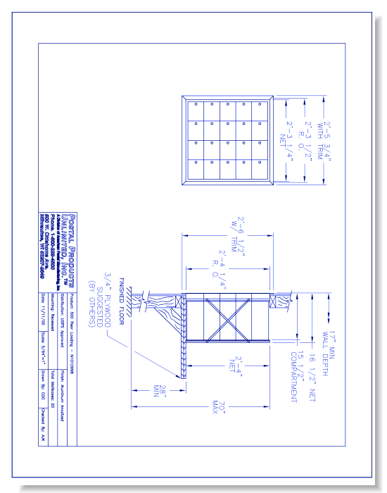 500 Rear Loading (N1010998) - 20 Door Unit