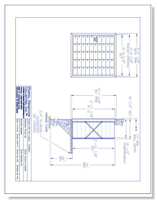 450 Front Loading (N1004516) - 49 Door Unit, 10 High