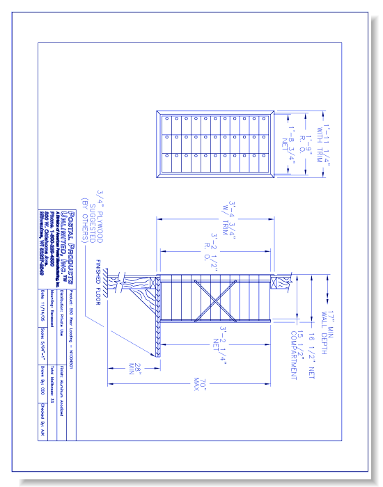550 Rear Loading (N1004501) - 33 Door Unit, 11 High