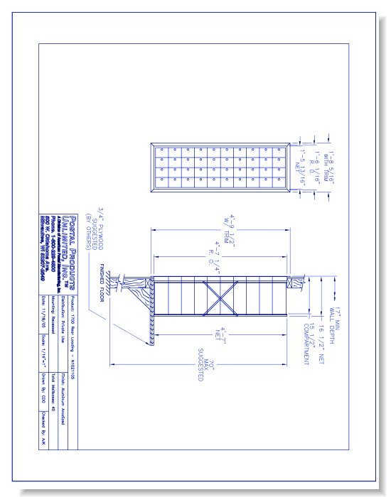 1700 Rear Loading (N1021105) - 40 Door Unit, 10 high