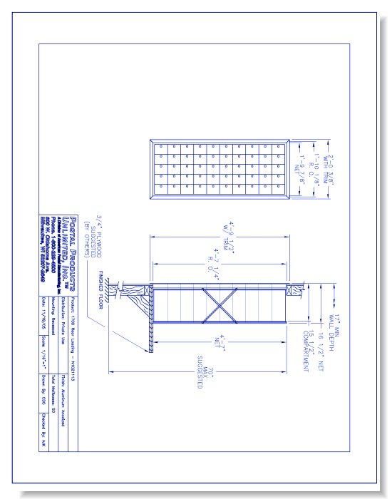 1700 Rear Loading (N1021113) - 50 Door Unit, 10 high