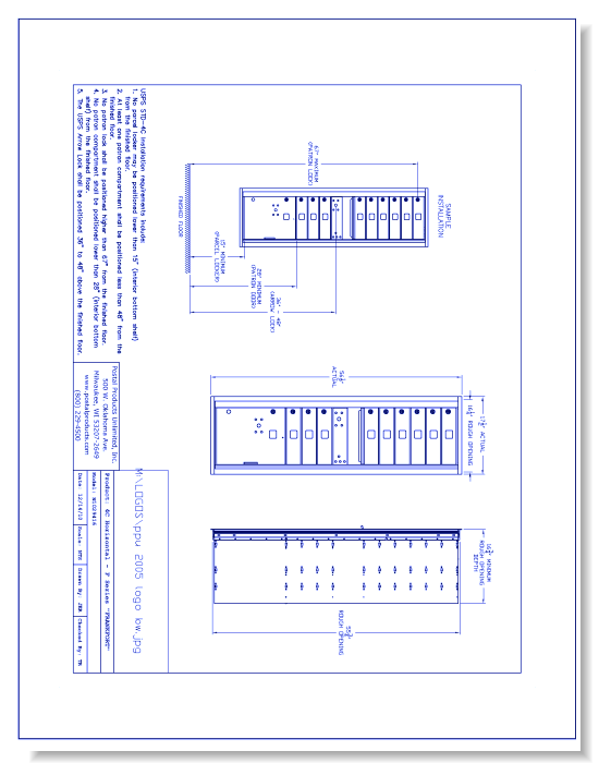 9 Door Horizontal 4C Mailbox w/ 1 Parcel Locker – N1029416