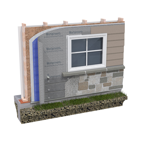 Mortairvent® Top of Framed Wall at Roof